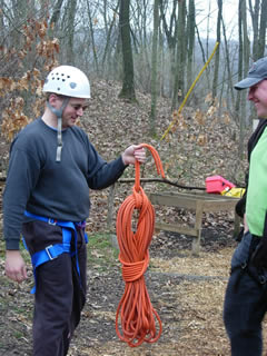 Coiling a rope