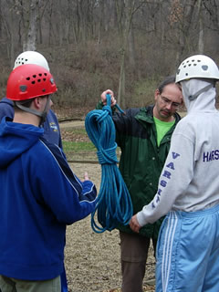 Coiled Climbing Rope